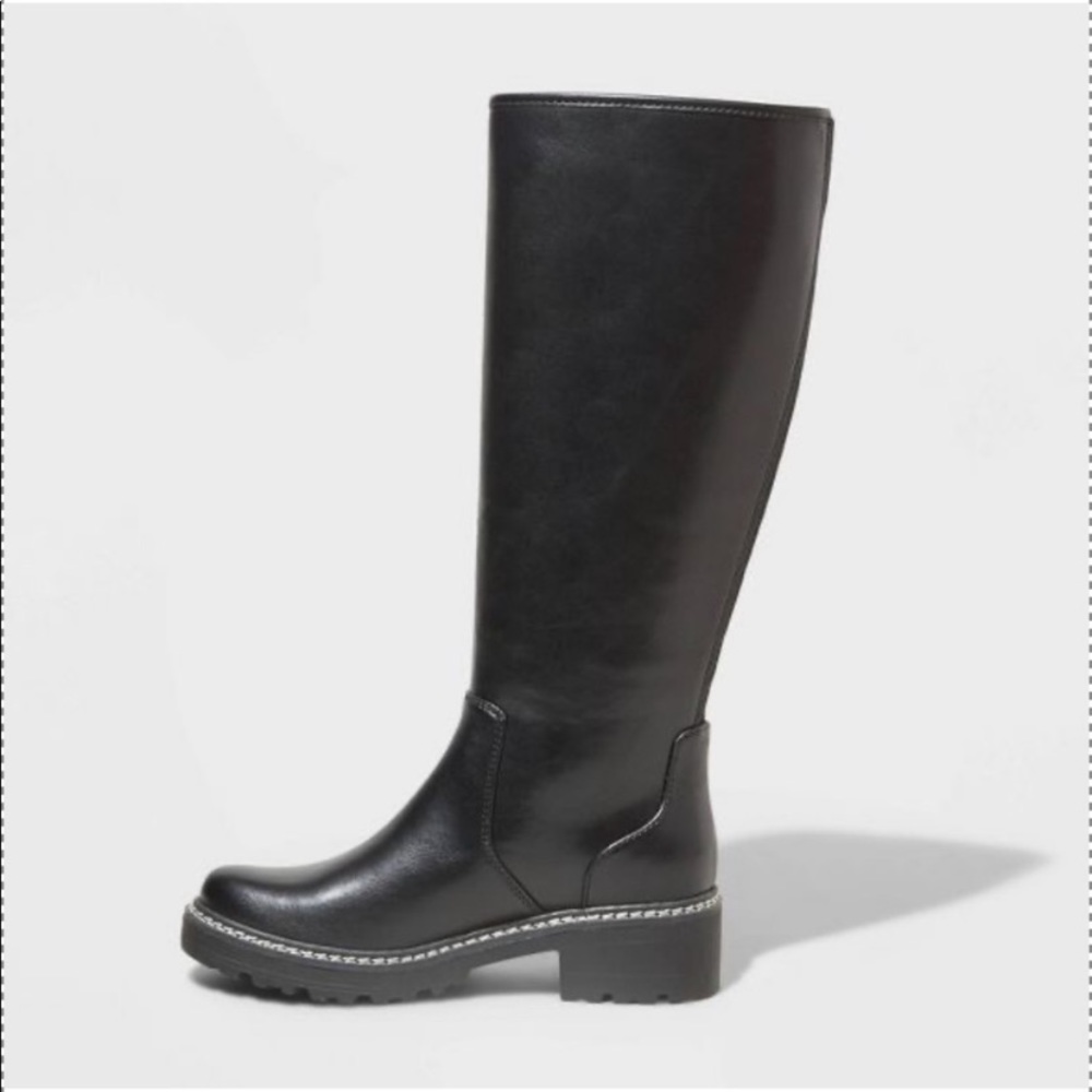 Universal Thread Sleek Black Knee-High Boots - image 2